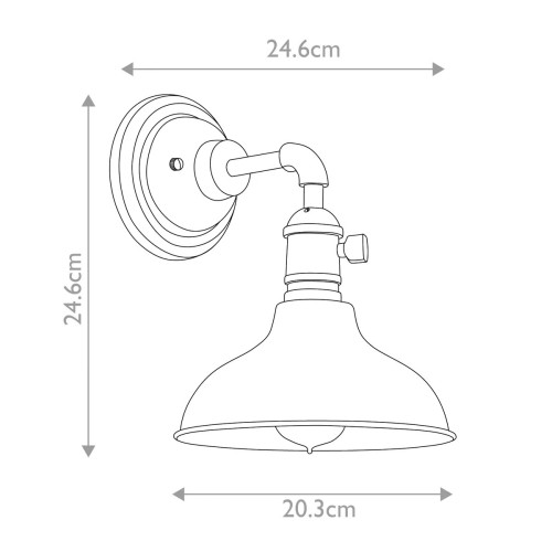 Kinkiet Cobson - 1 źródło światła - Naturalny mosiądz