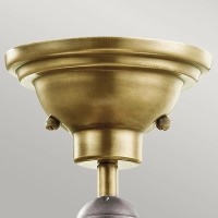 Mała lampa wisząca Cobson - 1 źródło światła - Naturalny mosiądz