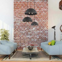 Lampa wisząca Fracture - 5 źródeł światła - Postarzany cynk