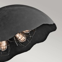 Lampa wisząca Fracture - 5 źródeł światła - Postarzany cynk