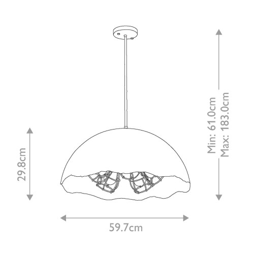Lampa wisząca Fracture - 5 źródeł światła - Postarzany cynk