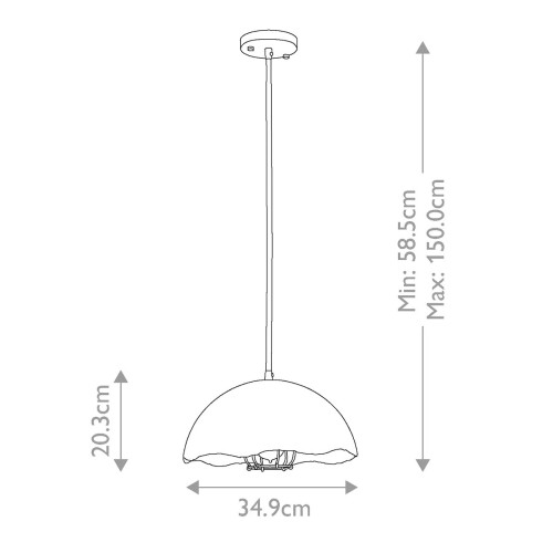 Lampa wisząca Fracture - 1 źródło światła - Postarzany cynk