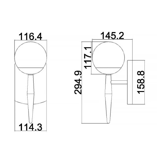 Kinkiet Jasper - 1 źródło światła - Polerowany chrom