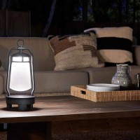 Latarnia Bluetooth LED Lyndon - wtyczka UK - Teksturowana czerń