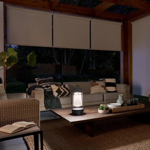 Latarnia Bluetooth LED Lyndon - wtyczka UK - Teksturowana czerń