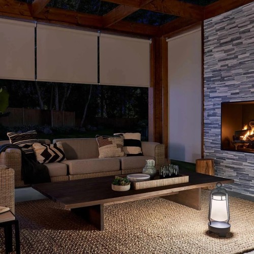 Latarnia Bluetooth LED Lyndon - wtyczka EU - Teksturowana czerń