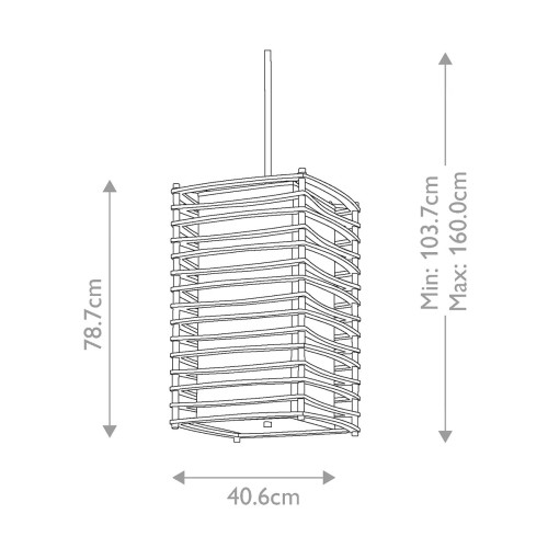 Lampa wisząca Moxie - 4 źródła światła - Brąz Cambridge