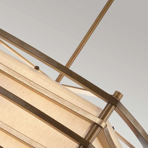 Mała lampa wisząca Moxie - 2 źródła światła - Brąz Cambridge