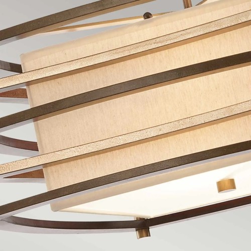 Mała lampa wisząca Moxie - 2 źródła światła - Brąz Cambridge