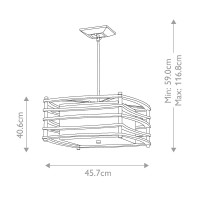 Mała lampa wisząca Moxie - 2 źródła światła - Brąz Cambridge