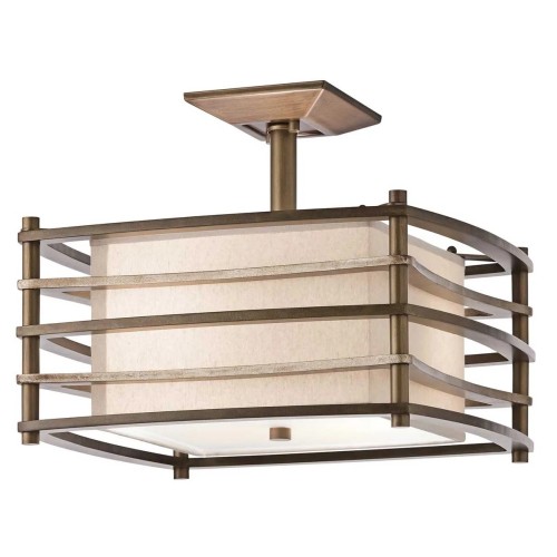 Półplafon Moxie - 2 źródła światła - Brąz Cambridge