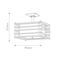 Półplafon Moxie - 2 źródła światła - Brąz Cambridge