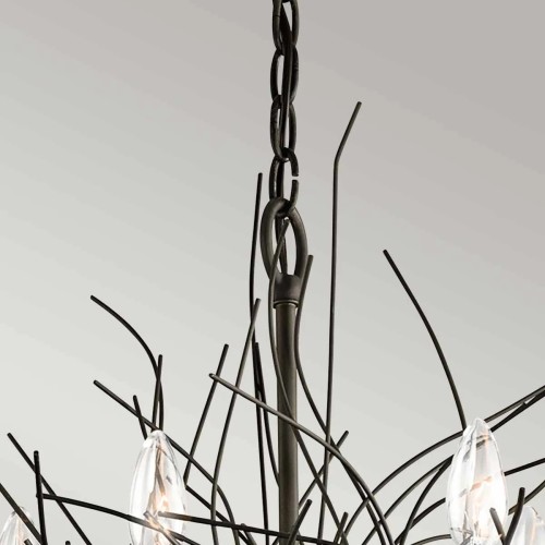 Żyrandol Organique - 5 źródeł światła - Postarzany brąz