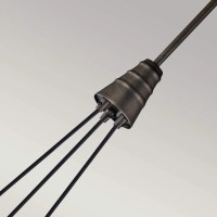 Żyrandol Rocklyn - 3 źródła światła - Surowa stal