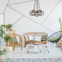 Żyrandol Rocklyn - 6 źródeł światła - Surowa stal