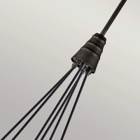 Żyrandol Rocklyn - 6 źródeł światła - Surowa stal