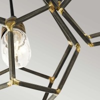 Żyrandol Rocklyn - 6 źródeł światła - Surowa stal