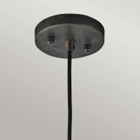 Mała lampa wisząca Rocklyn - 1 źródło światła - Surowa stal