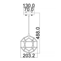 Mała lampa wisząca Rocklyn - 1 źródło światła - Surowa stal