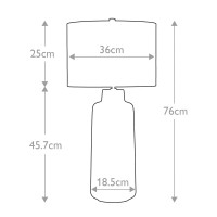 Lampa stołowa Maryland - 1 źródło światła - Jasnobrązowy, matowa czerń