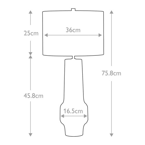 Lampa stołowa Muswell - 1 źródło światła - Czerwony