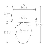 Lampa stołowa Oakleigh Park - 1 źródło światła - Zielony, brązowy