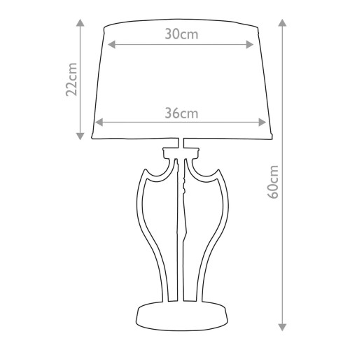 Lampa stołowa Pimlico - 1 źródło światła - Ciemnobrązowy