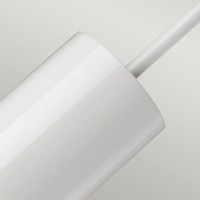 Lampa wisząca Quinto - 1 źródło światła - Biały, postarzany mosiądz