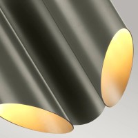 Żyrandol Quinto - 3 źródła światła - Ciemnoszary, polerowany nikiel