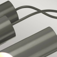 Żyrandol Quinto - 6 źródeł światła - Ciemnoszary, polerowany nikiel