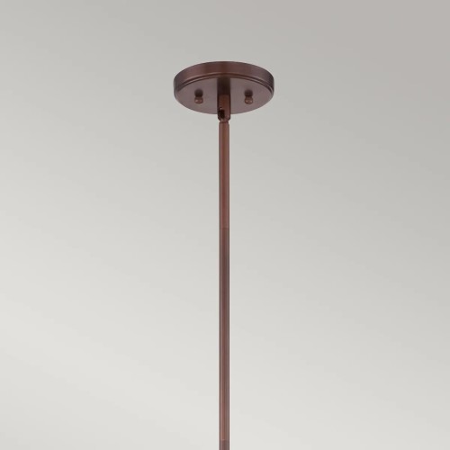 Duża lampa wisząca Brown Lattice - 4 źródła światła - Rdzawo-miedziany