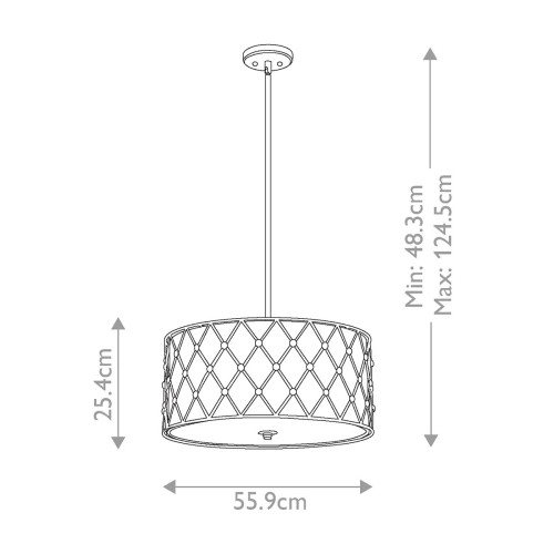 Duża lampa wisząca Brown Lattice - 4 źródła światła - Rdzawo-miedziany