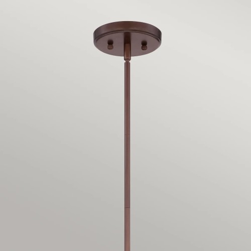 Mała lampa wisząca Brown Lattice - 1 źródło światła - Rdzawo-miedziany