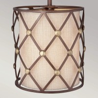 Mała lampa wisząca Brown Lattice - 1 źródło światła - Rdzawo-miedziany