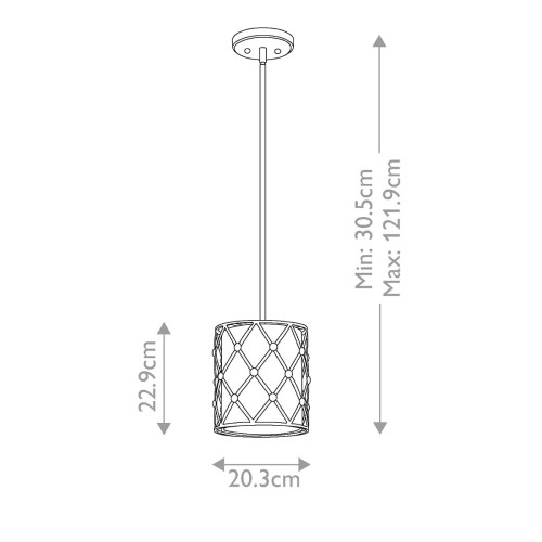 Mała lampa wisząca Brown Lattice - 1 źródło światła - Rdzawo-miedziany