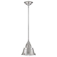 Mała lampa wisząca Cody - 1 źródło światła - Szczotkowany nikiel