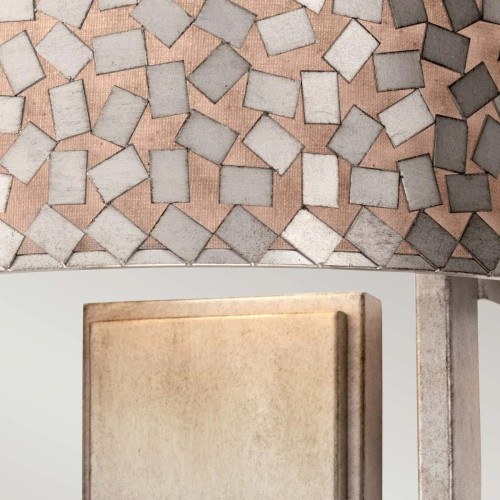 Kinkiet Confetti - 2 źródła światła - Postarzane srebro