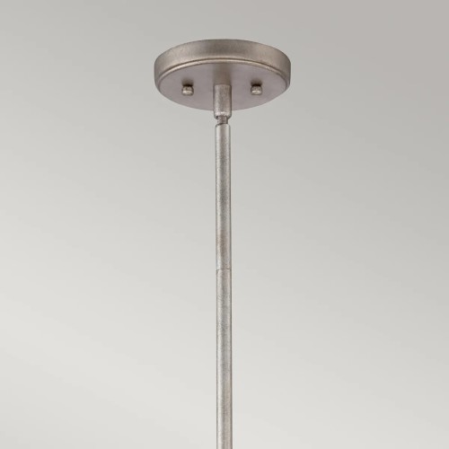 Duża lampa wisząca Confetti - 4 źródła światła - Postarzane srebro