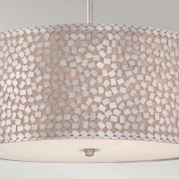 Duża lampa wisząca Confetti - 4 źródła światła - Postarzane srebro