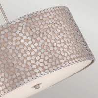 Duża lampa wisząca Confetti - 4 źródła światła - Postarzane srebro