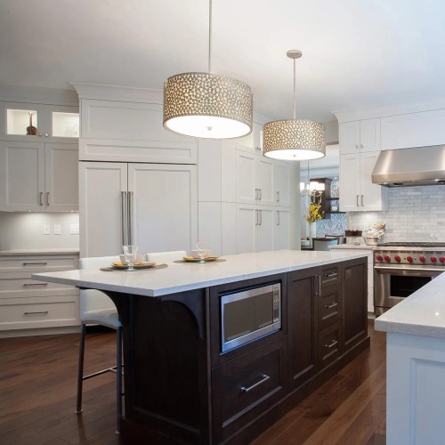 Średnia lampa wisząca Confetti - 3 źródła światła - Postarzane srebro