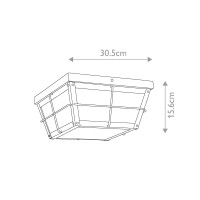 Plafon ogrodowy Cortland - 2 źródła światła - Imperialny brąz