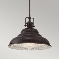 Duża lampa wisząca East Vale - 1 źródło światła - Palladiański brąz