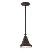 Mała lampa wisząca East Vale - 1 źródło światła - Palladiański brąz