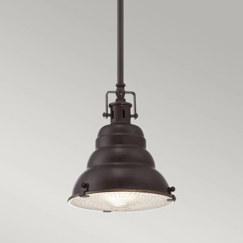 Mała lampa wisząca East Vale - 1 źródło światła - Palladiański brąz