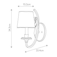 Kinkiet Kendra - 1 źródło światła - Cętkowane srebro