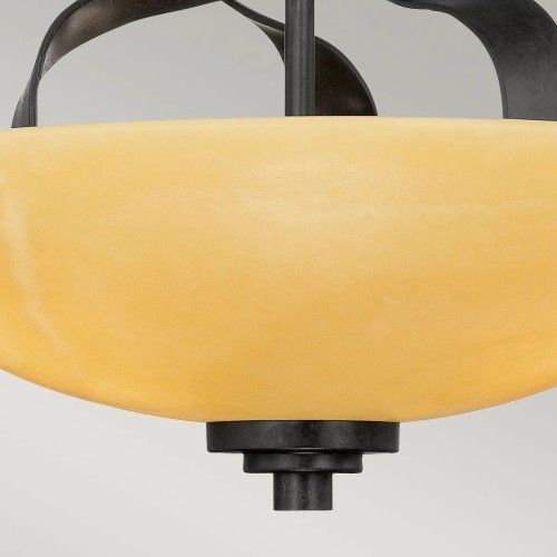 Półplafon Kyle - 3 źródła światła - Imperialny brąz