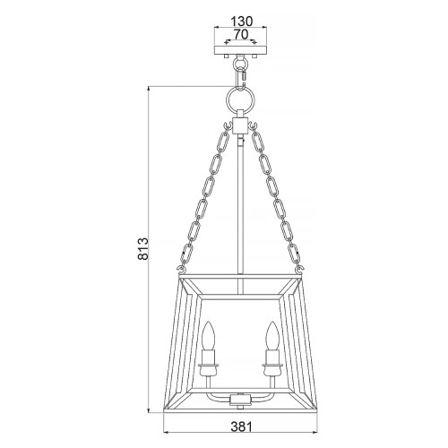 Lampa wisząca Lakeside - 4 źródła światła - Vintage złoto - Wersja A