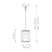 Mała lampa wisząca New Harbor - 1 źródło światła - Ciemnobrązowy