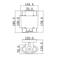 Kinkiet Seaview - 1 źródło światła - Polerowany chrom
